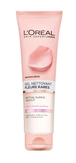 לוריאל רייר פלאוורס גל ניקוי פנים לעור יבש ועדין