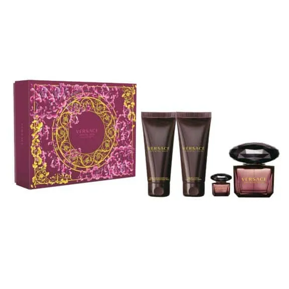 מארז מתנה קריסטל נואר בגודל 90 מ"ל+ג'ל רחצה 100 מ"ל+ תחליב גוף 100מ"ל+מיניאטורה 5 מ"ל