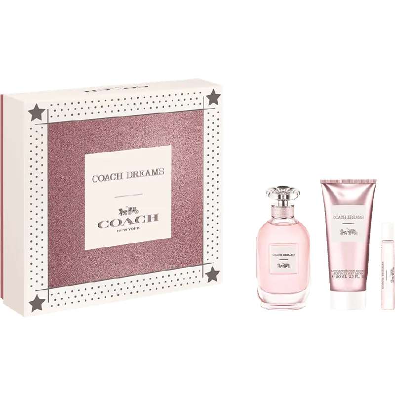 מארז לאישה COACH DREAMS א.ד.פ 90 מ"ל + 7.5 מ"ל + 100 מ"ל קרם גוף - קאוץ