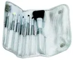 לסרה סט 7מב.איפור / La Sera Cosmetic Brush Silver Color Bag 7pcs