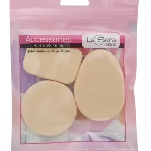 לסרה סט 3ספוגים (ריבוע+עיגול+טיפה)