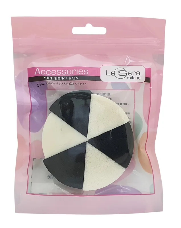 לסרה ספוג 6משולשים (שחור לבן)