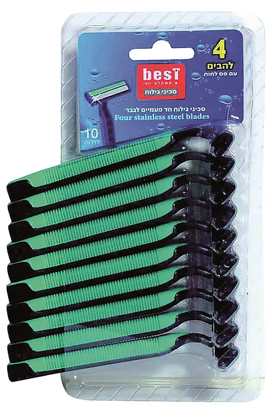 בסט סכ.גילוח 4להבים גבר10יח