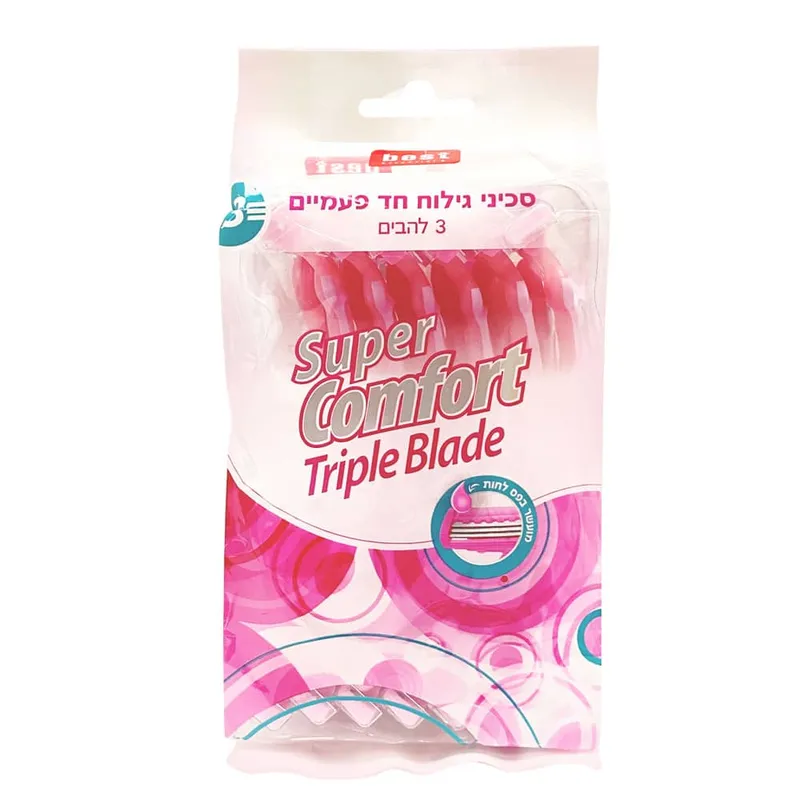 בסט ס.גילוח חד"פ 3להבים לאישה 12יח'