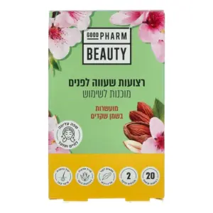 רצועות שעווה לפנים שמן שקדים (גוד פארם)