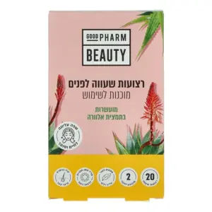 רצועות שעווה לפנים אלוורה (גוד פארם)