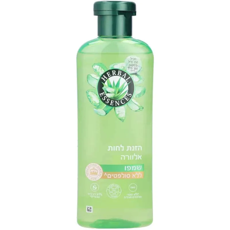 הרבל אסנס שמפו אלוורה ללא סולפטים 350מל