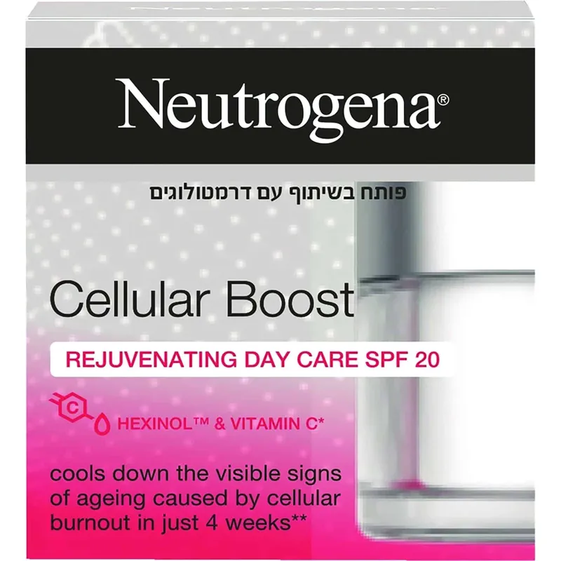 ניוטרוגינה סלולר בוסט קרם יום SPF20אנטי אג'ינג 50מל