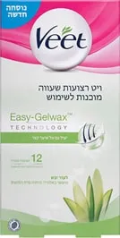 ויט רצועות שעווה ירוק ליבש 12יח