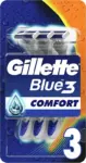 גילט בלו 3קומפורט חד פעמי 3להבים - 3סכינים / Gillette Blue3 Shaving Razors 3pcs With Comfort Gel