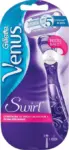גילט ונוס סווירל 5להבים רב פעמי - סכין +ידית / Gillette Venus Swirl Machine+razor