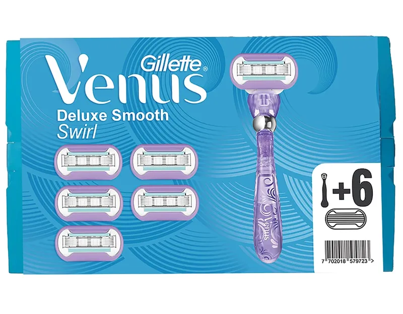 גילט ונוס סווירל 5להבים רב פעמי - 6סכינים + ידית