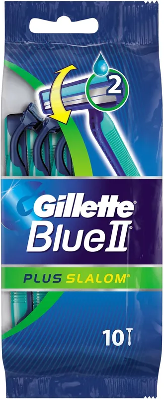 גילט סכיני גילוח חד פעמי בלו 2פלוס סלאלום 2להבים 10יח