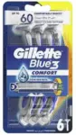 גילט בלו 3קומפורט 3להבים חד פעמי - 6סכינים / Gillette Blue 3 Comfort 6 Pcs.
