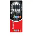 קולגייט רביעיית מברשות שיניים סיבי פחם סלים סופט / Colgate Toothbrush Slim Soft Charcoal X4