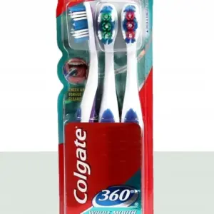 קולגייט שלישייה מברשות שיניים 360ויזבל מדיום