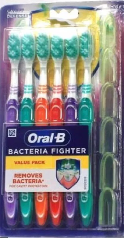 אורל בי שישיית מברשות שיניים להגנה על חלל הפה