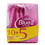 גילט בלו 2סכיני גילוח חד פעמיים לנשים 10+5 / Gillette Blue 2 10+5