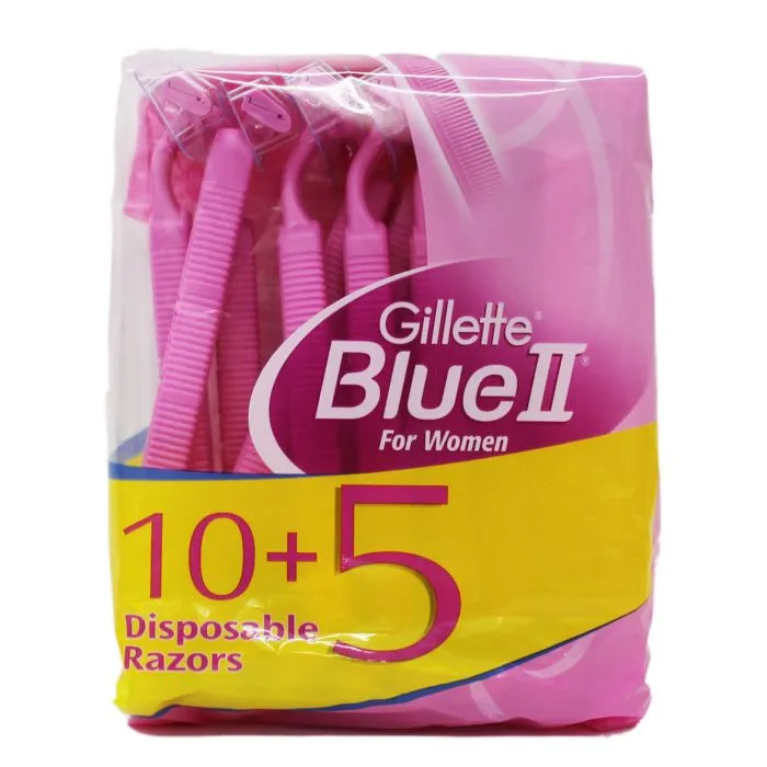 גילט בלו 2סכיני גילוח חד פעמיים לנשים 10+5