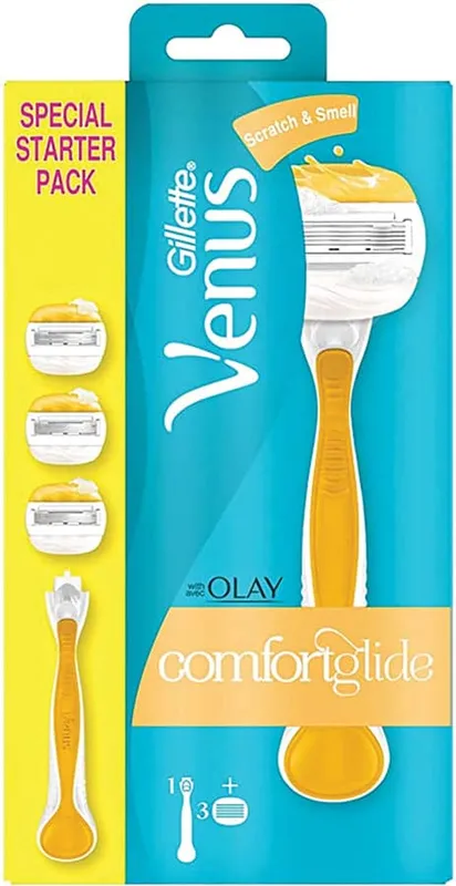 גילט וונוס קומפורטגלייד 3סכיני גילוח + ידית אולאי