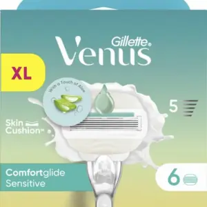 גילט וונוס XLקומפרטגליד סנסיטיב 6סכיני גילוח עם 5להבים
