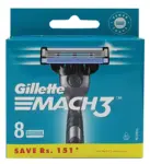 גילט מאך 3להבים רב פעמי - 8סכינים / Gillete Mach 3 Razors X8