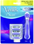 גילט ונוס סווירל 5להבים רב פעמי - 3סכינים + ידית / Venus Swirl Razor+3 Blades