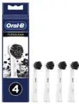 אורל בי רביעיית ראשים למברשת חשמלית סיבי פחם / Oral B Pure Clean Charchoal 4u