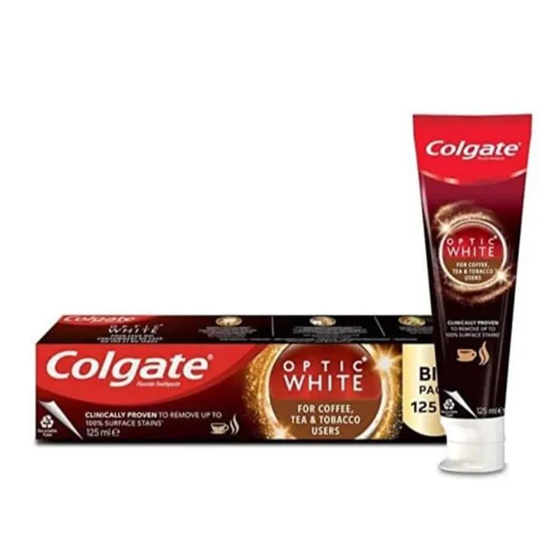 קולגייט משחת שיניים אופטיק וויט קפה פחם 125מל
