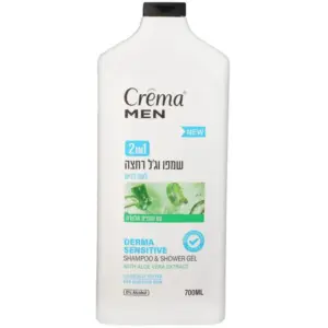 קרמה מן שמפו וגל רחצה 2ב- 1לעור רגיש אלוורה 700מל