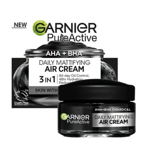 גרנייה פיור אקטיב קרם לחות פחם למראה מאט ופחתת ברק שומני 50מל