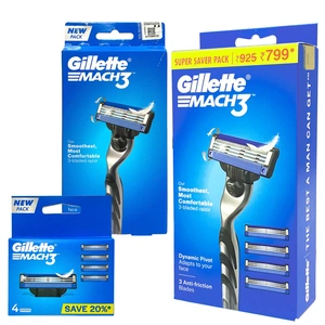 גילט מאך 3להבים רב פעמי - 5סכינים + ידית