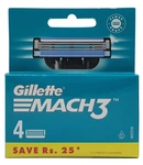 גילט מאך 3להבים רב פעמי - 4סכינים / Gillette Mach 3 Razors X 4