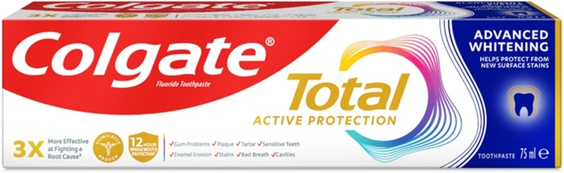קולגייט משחת שיניים טוטל אדוונס וייטנינג 75מל