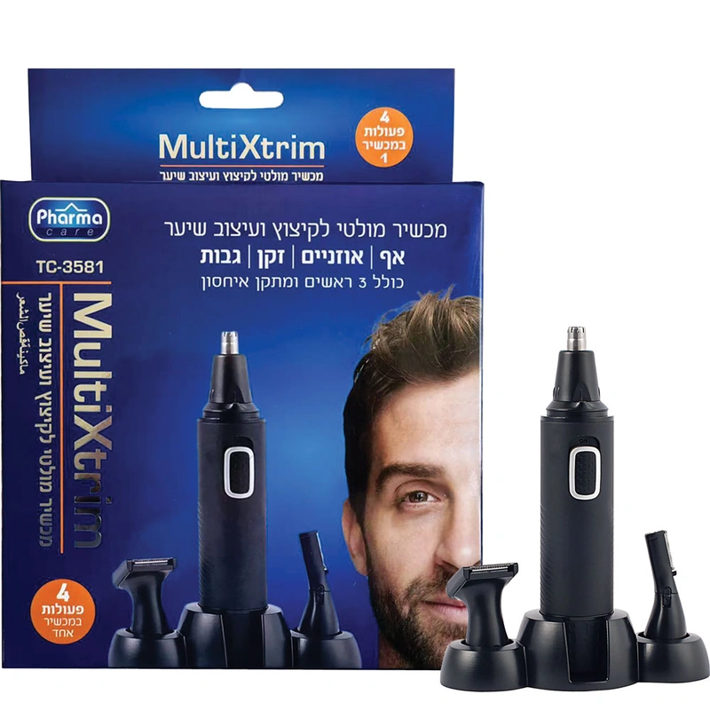 פארמה קר קוצץ שיער מהאף, אוזניים והזקן ( 3ראשים)