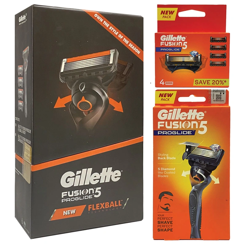 גילט פיוזן פרוגלייד 5להבים מארז - ידית+סכין + 4סכינים