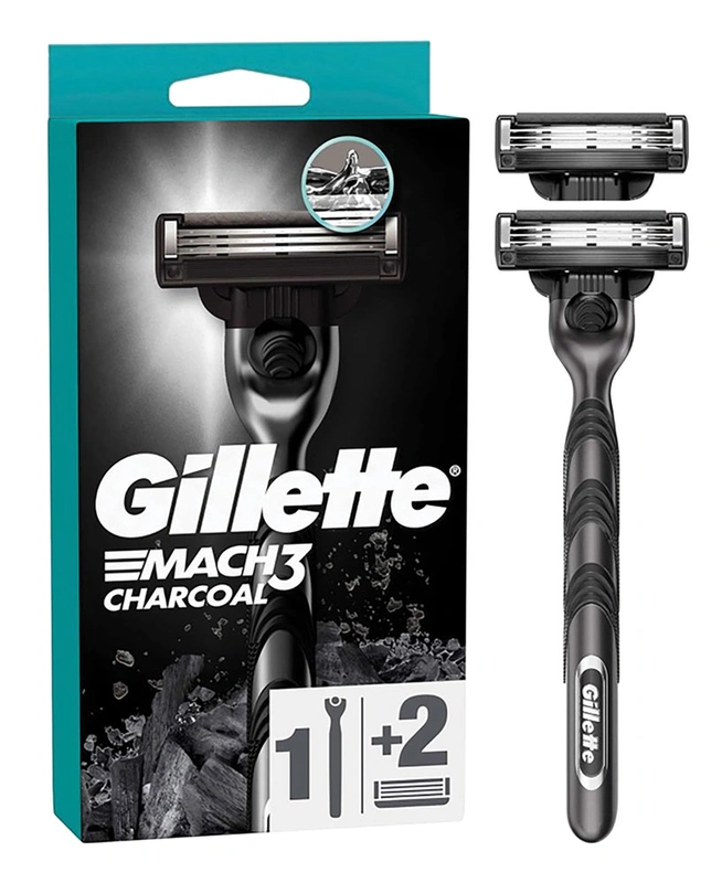 גילט מאך 3פחם מכשיר גילוח רב פעמי +2סכינים