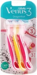 גילט וונוס דרגונפרויט 3סכיני גילוח חד פעמי 3להבים / Gillette Venus 3 Dragonfruit 3 Blades