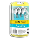 גילט וונוס סנסטיב 3להבים חד פעמי - 2*6סכינים / Gillette Venus Disposable Razors Sensitive 2*6 Blades