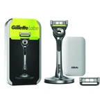 גילט לאבס פילינג מכשיר + 2סכינים רב פעמים / Gillette Labs Exfoliating Bar Handle + 2 Razors